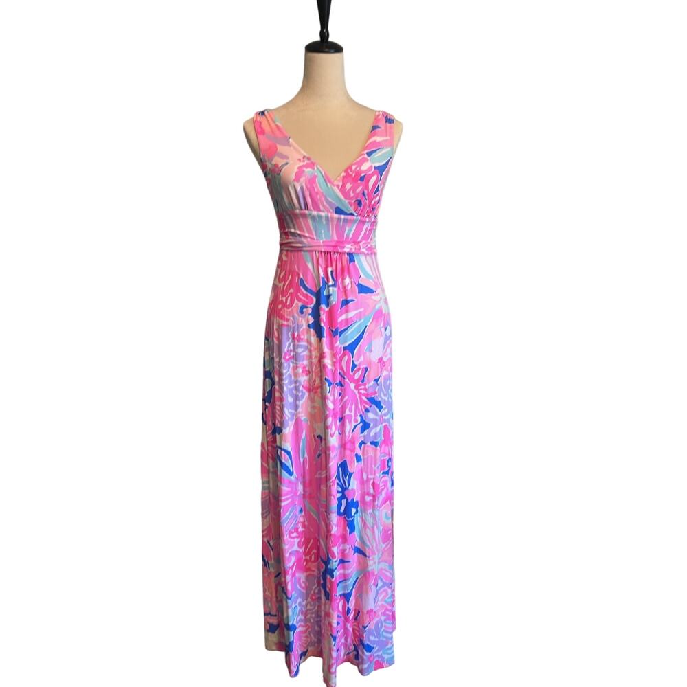 Lily Pulitzer Sloane Maxi Dress- Pink Floral (Size S)